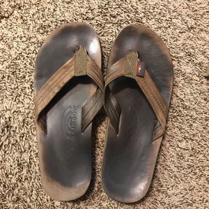 Rainbow Leather Flipflops